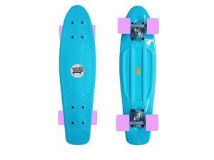 Complete Highly Flexible Plastic Cruiser Board Mini 22 Inch Skateboards for Beginners or Professional with High Rebound PU Wheels