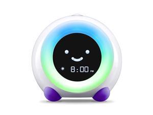 Mella Ready to Rise Childrens Sleep Trainer Alarm Clock Night Light and Sleep Sounds Machine Bright Purple Mella Ready to Rise Childrens Sleep Trainer Alarm Clock Night Light and Sleep Sounds Machine Bright Purple