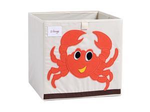 Foldable Animal Canvas Storage Toy BoxBinCubeChestBasketOrganizer for Kids 13 inch Crab