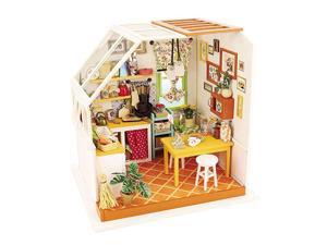 DG105 Jasons Kitchen DIY 3D Wooden Miniature Dollhouse Build Your own Crafting Kit with Real LED Lights Fun and Educational STEM Hobby Project for Kids 14 and Adults DG105 Jasons Kitchen DIY 3D Wooden Miniature Dollhouse Build Your own Crafting Kit with Real LED Lights Fun and Educational STEM Hobby Project for Kids 14 and Adults