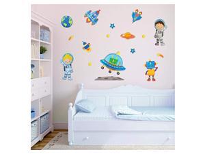 Large 3D Wall Decals Stickers for Boys Bedroom Decor Set of 10 Easy to Stick Removable Peel and Stick