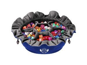Immense Dice Bags with Pockets Blue Capacity 150+ Dice Great for Dice Hoarders Patented Design Immense Dice Bags with Pockets Blue Capacity 150+ Dice Great for Dice Hoarders Patented Design