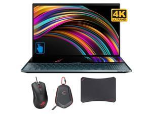 ASUS ZenBook Pro Duo UX581LV Gaming and Entertainment Laptop (Intel i9-10980HK 8-Core, 32GB RAM, 2TB PCIe SSD, 15.6" Touch 4K UHD (3840x2160), Win 10 Pro) with Harrier GT300 , Carry Case , GM50 Pad ASUS ZenBook Pro Duo UX581LV Gaming and Entertainment Laptop (Intel i9-10980HK 8-Core, 32GB RAM, 2TB PCIe SSD, 15.6" Touch 4K UHD (3840x2160), Win 10 Pro) with Harrier GT300 , Carry Case , GM50 Pad