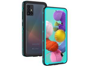 Lanhiem Galaxy A51 Case, IP68 Waterproof Dustproof Shockproof Case with Built-in Screen Protector, Full Body Sealed Protective Cover for Samsung Galaxy A51 Blue