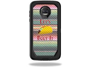 Carbon Fiber Skin For Otterbox Defender Motorola Moto Z2 ForceLets Taco Bout It  Protective Durable Textured Carbon Fiber Finish  Easy To Apply Remove  Made In The Usa