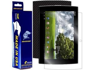 Militaryshield Black Carbon Fiber Skin Wrap Film + Hd Clear Screen Protector For Asus Eee Pad Slider Sl101 TabletAnti-Bubble Film