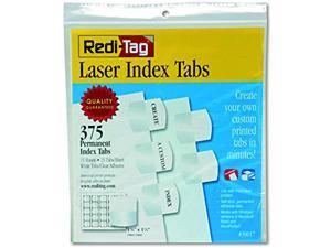 1-1/8 x 1-1/4 Inches Permanent Adhesive Assorted Colors - 1 Laser Printable Index Tabs 39020 Bulk Packed 375 Tabs Per Pack 