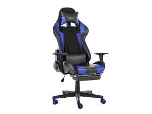 Ergonomic High Back Office Chair Racing Style Reclining Chair Adjustable Rotating Lift Chair PU Leather Gaming Chair Laptop Desk Chair with Footrest Ergonomic High Back Office Chair Racing Style Reclining Chair Adjustable Rotating Lift Chair PU Leather Gaming Chair Laptop Desk Chair with Footrest