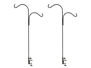 Double Span Black Deck Hook Made of Premium Metal Super Strong with 46Inch Length and ideal for Bird Feeders Plant Hangers Coconut Shell Hanging Baskets Lanterns and Wind Chimes and more Double Span Black Deck Hook Made of Premium Metal Super Strong with 46Inch Length and ideal for Bird Feeders Plant Hangers Coconut Shell Hanging Baskets Lanterns and Wind Chimes and more