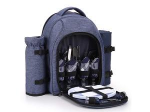 Picnic Backpack Bag for 4 Person with Cooler Compartment Detachable BottleWine Holder Fleece Blanket45quotx53quot Coffee MugsPlates and Cutlery Brown Picnic Backpack Bag for 4 Person with Cooler Compartment Detachable BottleWine Holder Fleece Blanket45quotx53quot Coffee MugsPlates and Cutlery Brown