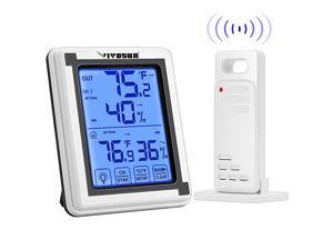 Colorful Surface Hygrometer for Patio IBOBOOM 10 Indoor Outdoor Weather Thermometer
