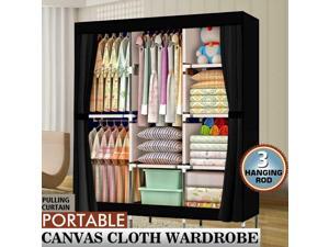71" Portable Closet Wardrobe Clothes Rack Large Storage Space Home Organizer 71" Portable Closet Wardrobe Clothes Rack Large Storage Space Home Organizer