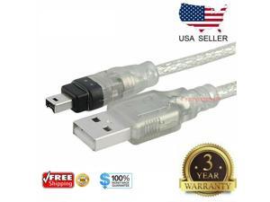 6FT 1.8M USB To Firewire IEEE 1394 4 Pin iLink Adapter Data Cable Cord PC Mac US 6FT 1.8M USB To Firewire IEEE 1394 4 Pin iLink Adapter Data Cable Cord PC Mac US