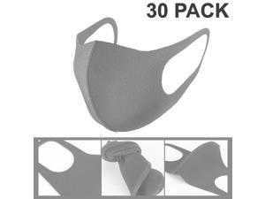 30 PCS Face Mask Black Washable Reusable Breathable Unisex Masks Cotton
