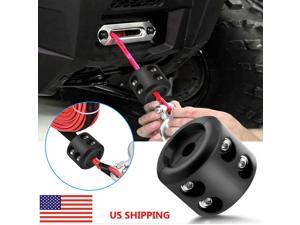 Universal Winch Cable Hook Stopper Rubber Rope Line Saver for ATV UTV Vehicle