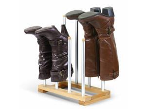 INNOKA 4 Pairs Boot Rack Organizer, Standing Wooden & Aluminum Holder Hanger INNOKA 4 Pairs Boot Rack Organizer, Standing Wooden & Aluminum Holder Hanger