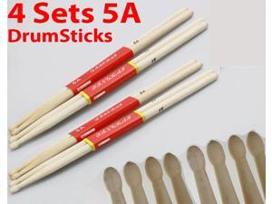 4 Pairs 5A Drum Sticks Drumsticks Maple Wood Music Band Jazz Rock NEW 4 Pairs 5A Drum Sticks Drumsticks Maple Wood Music Band Jazz Rock NEW