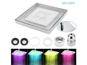 7 Colorful Changing LED Light Rainfall Shower Head Square Top Sprayer Thin 7 Colorful Changing LED Light Rainfall Shower Head Square Top Sprayer Thin