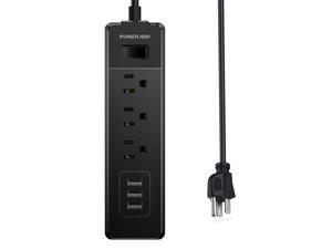5FT Power Strip Surge Protector with 3 USB Charging Ports  3 Outlets