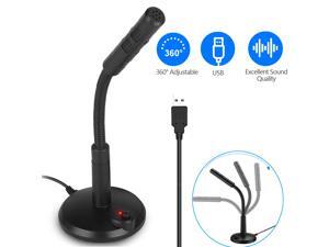 USB Computer Mini Condenser Microphone Stand Recording Mic For PC Desktop Laptop USB Computer Mini Condenser Microphone Stand Recording Mic For PC Desktop Laptop