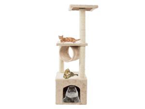 60"/52"/36" Cat Tree Play House Tower Condo Furniture Scratch Post Pet Kitty
