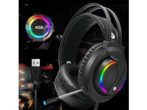 Gaming Headset RGB Surround Sound Mic 7.1 USB Headphones W/Cable For PS4 Laptop Gaming Headset RGB Surround Sound Mic 7.1 USB Headphones W/Cable For PS4 Laptop