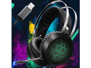 Gaming Headset RGB LED 7.1 Surround Sound Mic USB Headphones For PS4 Laptop Gaming Headset RGB LED 7.1 Surround Sound Mic USB Headphones For PS4 Laptop