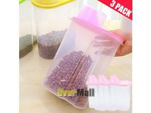 2.5/5L Double Chamber Dry Food Cereal Dispenser Airtight Kitchen Storage Machine