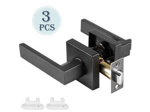 Door Lever Door Handles Door Passage Knobs for Closet Bathroom 3 Pack Lock Set Door Lever Door Handles Door Passage Knobs for Closet Bathroom 3 Pack Lock Set