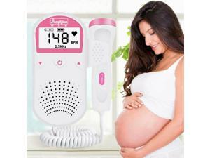 2.5MHz Probe Prenatal Fetal Doppler Portable Ultrasound Baby Heart Beat Monitor LCD Backlight Ultrasonic Detector Pregnancy Fetus
