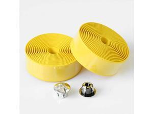 2 Rolls Bicycle Handlebar Tapes Bike Bar Tape Road Bike Handlebar Tape Cycling Handle Wraps with Bar End Plugs, Yellow 2 Rolls Bicycle Handlebar Tapes Bike Bar Tape Road Bike Handlebar Tape Cycling Handle Wraps with Bar End Plugs, Yellow