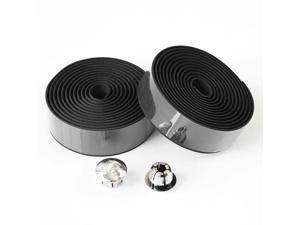 2 Rolls Bicycle Handlebar Tapes Bike Bar Tape Road Bike Handlebar Tape Cycling Handle Wraps with Bar End Plugs, Black 2 Rolls Bicycle Handlebar Tapes Bike Bar Tape Road Bike Handlebar Tape Cycling Handle Wraps with Bar End Plugs, Black