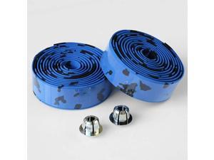 2 Rolls Bicycle Handlebar Tapes Black & Blue Camouflage Bike Bar Tape Road Bike Handlebar Tape Cycling Handle Wraps with Bar End Plugs 2 Rolls Bicycle Handlebar Tapes Black & Blue Camouflage Bike Bar Tape Road Bike Handlebar Tape Cycling Handle Wraps with Bar End Plugs
