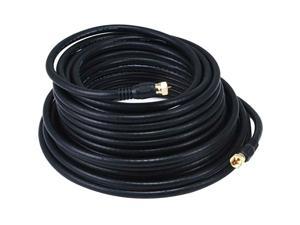 Monoprice 50ft RG6 (18AWG) 75Ohm, Quad Shield, CL2 Coaxial Cable with F Type Connector - Black