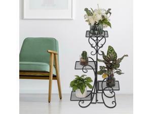 4 Tier Metal Flower Pot Plant Display Stand Shelf Holder Garden Yard Decor 4 Tier Metal Flower Pot Plant Display Stand Shelf Holder Garden Yard Decor