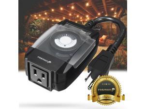 24 Hour Outdoor Mechanical Outlet Timer Weatherproof Automc Switch Light 24 Hour Outdoor Mechanical Outlet Timer Weatherproof Automc Switch Light