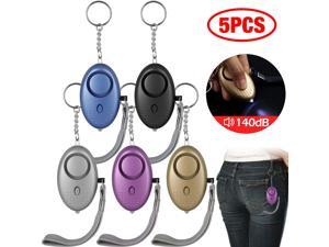 3/5pcs Personal Safe Alarm Sound Keychain 140DB Emergency Women Safety LED Light