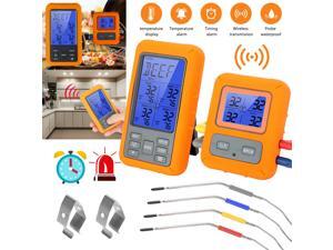 Remote Cooking Thermometer Digital BBQ Grill Oven Meat Wireless Smoker Timer Remote Cooking Thermometer Digital BBQ Grill Oven Meat Wireless Smoker Timer