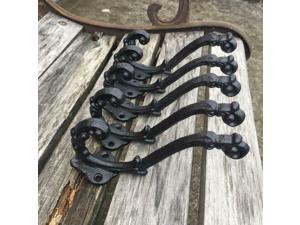 5 Pcs Rustic CAST Iron Acorn Hooks Rust 5 1/3" Long Hook Coat HAT Wall Hook LOT 5 Pcs Rustic CAST Iron Acorn Hooks Rust 5 1/3" Long Hook Coat HAT Wall Hook LOT