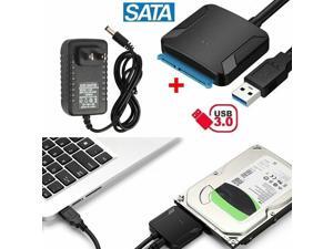 USB 3.0 to SATA III Adapter for 2.5" 3.5" SDD HDD Hard Drives with 12V/2A Power USB 3.0 to SATA III Adapter for 2.5" 3.5" SDD HDD Hard Drives with 12V/2A Power