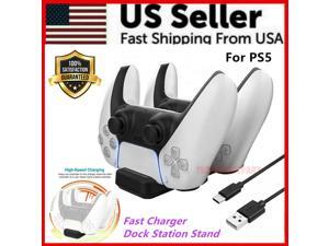 Fast Charger For PS5 DualSense Controller Dual Charging Dock Ston Stand Black Fast Charger For PS5 DualSense Controller Dual Charging Dock Ston Stand Black