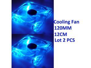 Lots 2 120mm 4-LED Light Neon Quite Clear PC Computer case Bearing Fan Cooling Lots 2 120mm 4-LED Light Neon Quite Clear PC Computer case Bearing Fan Cooling