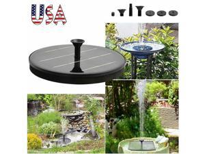 Outdoor Garden Solar Powered Fountain Bird Bath Flong Water Pump Rechargeable