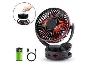 4 Speeds Desk Clip Fan with 2 Adjustable Lights and 5000mAh Rechargeable Battery Operated Fan Portable USB Fan for Baby Stroller CribCamping BBQ Outdoor Indoor ActivityRed 4 Speeds Desk Clip Fan with 2 Adjustable Lights and 5000mAh Rechargeable Battery Operated Fan Portable USB Fan for Baby Stroller CribCamping BBQ Outdoor Indoor ActivityRed