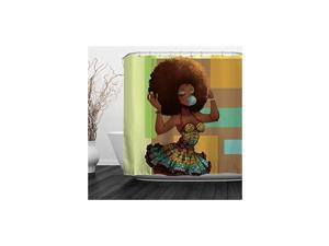 Black Girl Shower Curtain Afro African American Woman Lady Shower Curtain Hip Pop Bathroom Decor with HooksWaterproof Polyester Fabric 60 W x 72 H 180CM x 180CM African Bubblegum Black Girl Shower Curtain Afro African American Woman Lady Shower Curtain Hip Pop Bathroom Decor with HooksWaterproof Polyester Fabric 60 W x 72 H 180CM x 180CM African Bubblegum