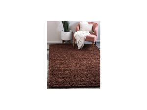 Solo Solid Shag Collection Modern Plush Chocolate Brown Area Rug (5' 0 x 8' 0) Solo Solid Shag Collection Modern Plush Chocolate Brown Area Rug (5' 0 x 8' 0)