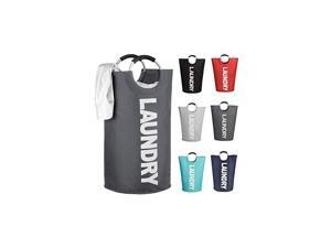Thicken Laundry Bag Hamper Tote with Alloy Handles Heavy Duty and Durable Canvas Clothes Storage Bag Washing Bag Collapsible and Self Standing as Laundry Basket Dark Grey Thicken Laundry Bag Hamper Tote with Alloy Handles Heavy Duty and Durable Canvas Clothes Storage Bag Washing Bag Collapsible and Self Standing as Laundry Basket Dark Grey