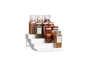 ShelfSteps 4-Tier Spice Shelf Cabinet Organizer, Small with Labels, White ShelfSteps 4-Tier Spice Shelf Cabinet Organizer, Small with Labels, White