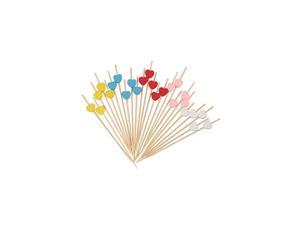 150 Counts Heart Skewers for Appetizers Fruit Kabobs Long Bamboo Cocktail Picks Wedding Valentine’s Day Bridal Shower Bachelorette Birthday Party Food Drinks Decoration Multi Colored-MSL130