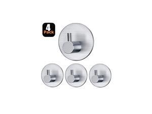 Adhesive Hooks Heavy Duty Towel Hanger Stick on Hooks for Hanging Door Cabinet Stainless Steel Towel Holders Sticky Hooks Wall Hangers-Kitchen Bathroom Home (Round Base)-4 Packs Adhesive Hooks Heavy Duty Towel Hanger Stick on Hooks for Hanging Door Cabinet Stainless Steel Towel Holders Sticky Hooks Wall Hangers-Kitchen Bathroom Home (Round Base)-4 Packs